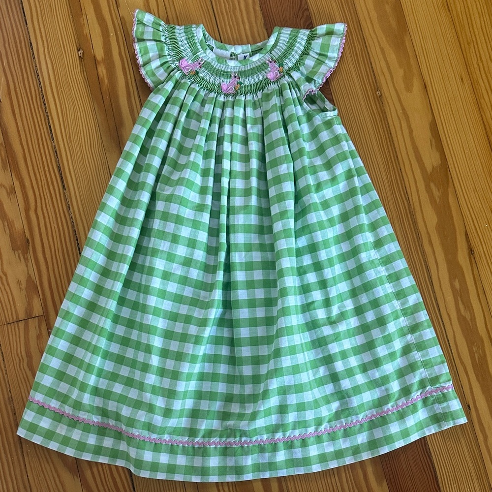 Silly Goose Smocked Easter bunnies Dress